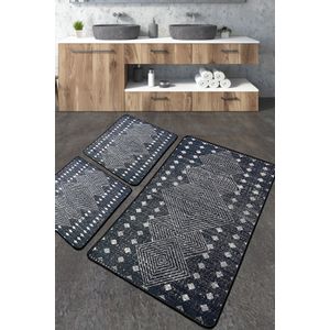 Geesle Multicolor Bathmat Set (3 Pieces)