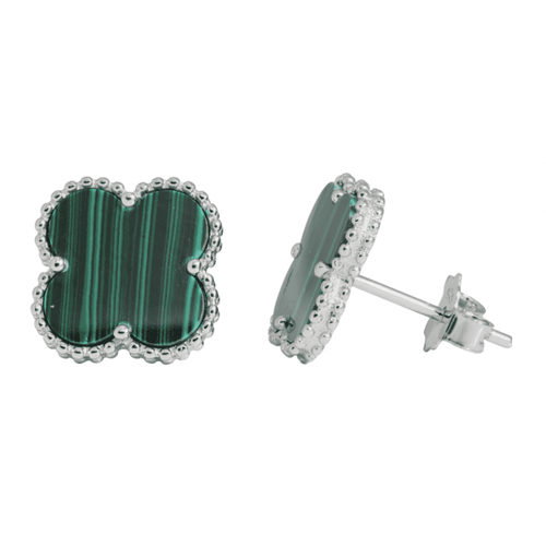 J&B Jewellery 925 Srebrne minđuše na šrafić 00047-Silver green slika 1