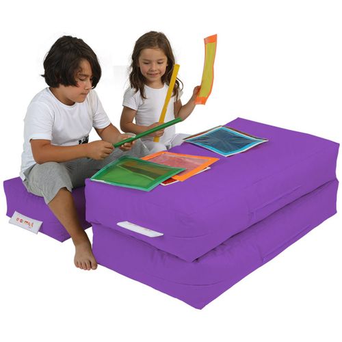 Atelier Del Sofa Vreća za sjedenje, Kids Double Seat Pouf - Purple slika 2