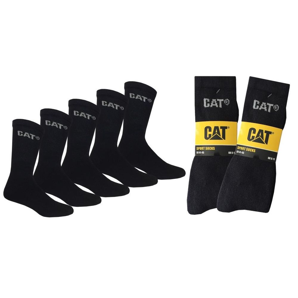 MUŠKE SPORTSKE ČARAPE CRNE 41/45 5 PARI  CAT DYP12 slika 1