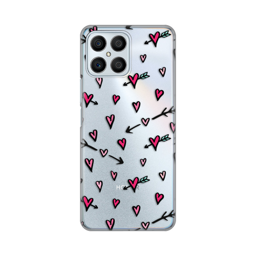 Torbica Silikonska Print Skin za Honor X8 Heart Pattern slika 1