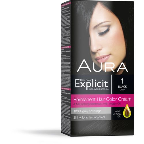 AURA Explicit farba za kosu 1 Crna slika 1