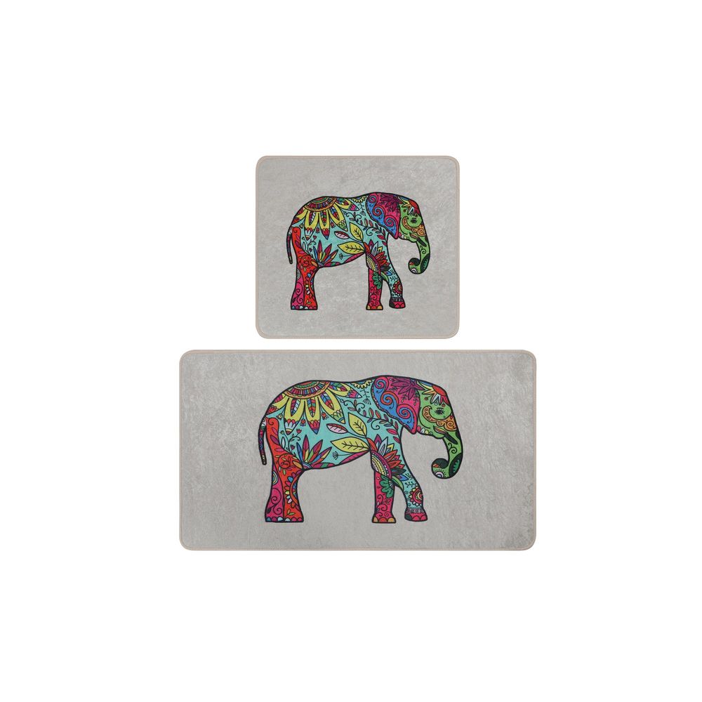 Set Kupatilskih Prostirki Olifant - Beige Multicolor (2 Komada) slika 3