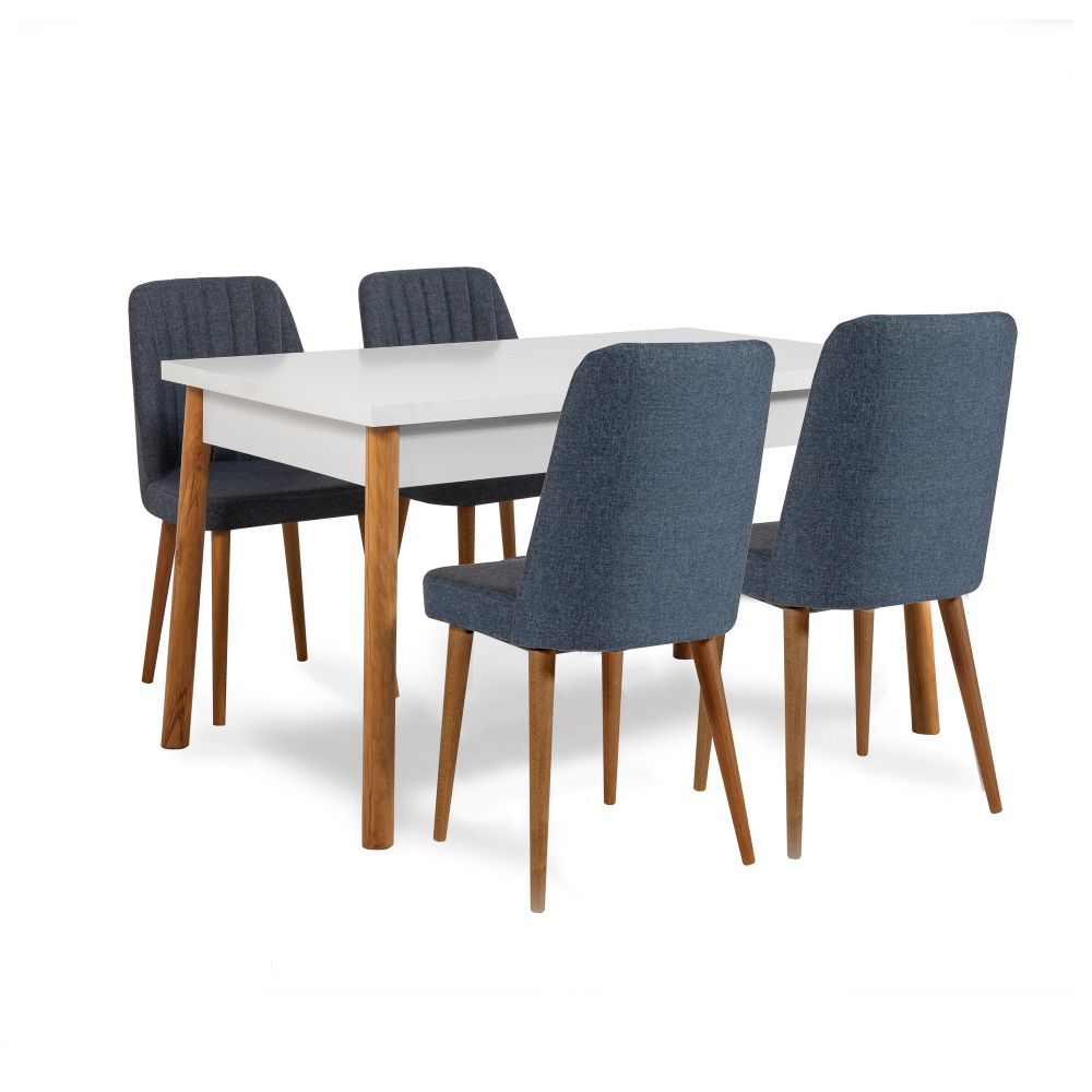 Set Stola i Stolica Costa White Atlantice-Navy Blue (5 Komada) slika 2