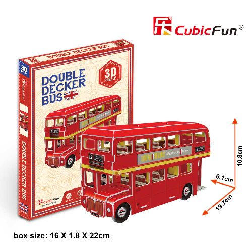 Cubicfun Puzzle Double Decker Bus S3018 slika 1