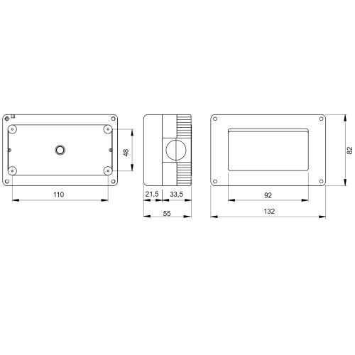 Gewiss System, nadgradna kutija 4M, IP40, siva slika 2