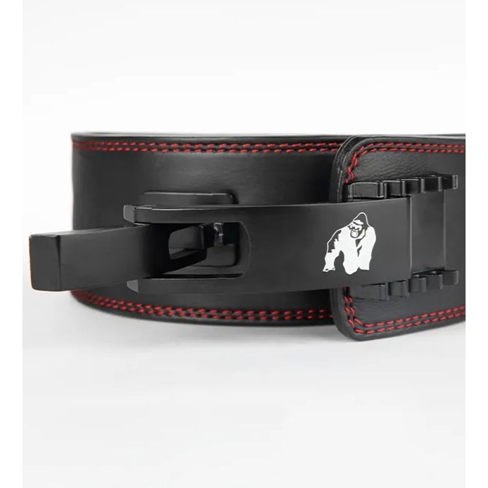 Gorilla Wear Premium kožni pojas sa kopčom/polugom 10cm, Crni slika 3