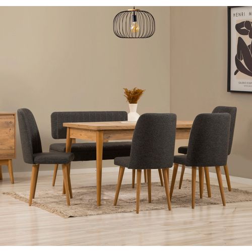 Vina - Atlantic Pine, Anthracite Atlantic Pine
Anthracite Extendable Dining Table & Chairs Set (6 Pieces) slika 1