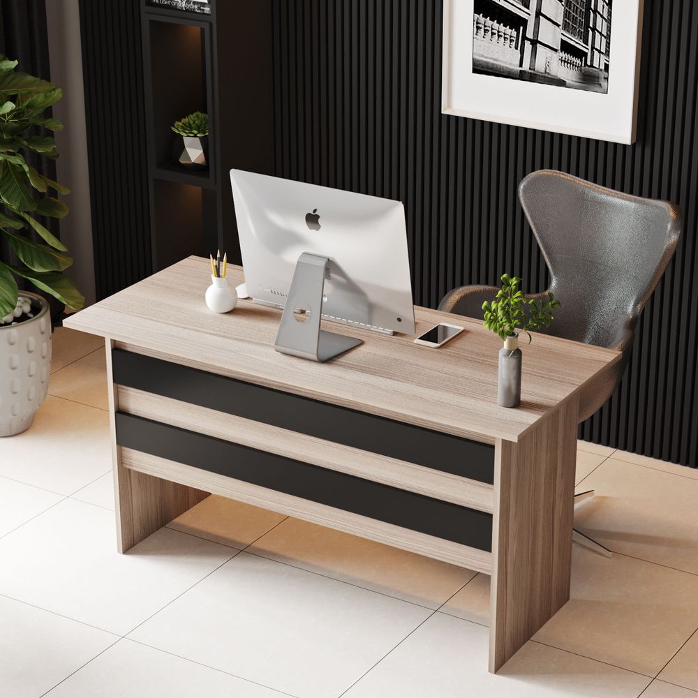 Vo12-Ob OakBlack Set Namještaja za Ured slika 2