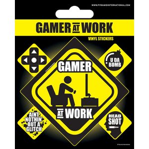 PYRAMID GAMER AT WORK VINYL STICKER