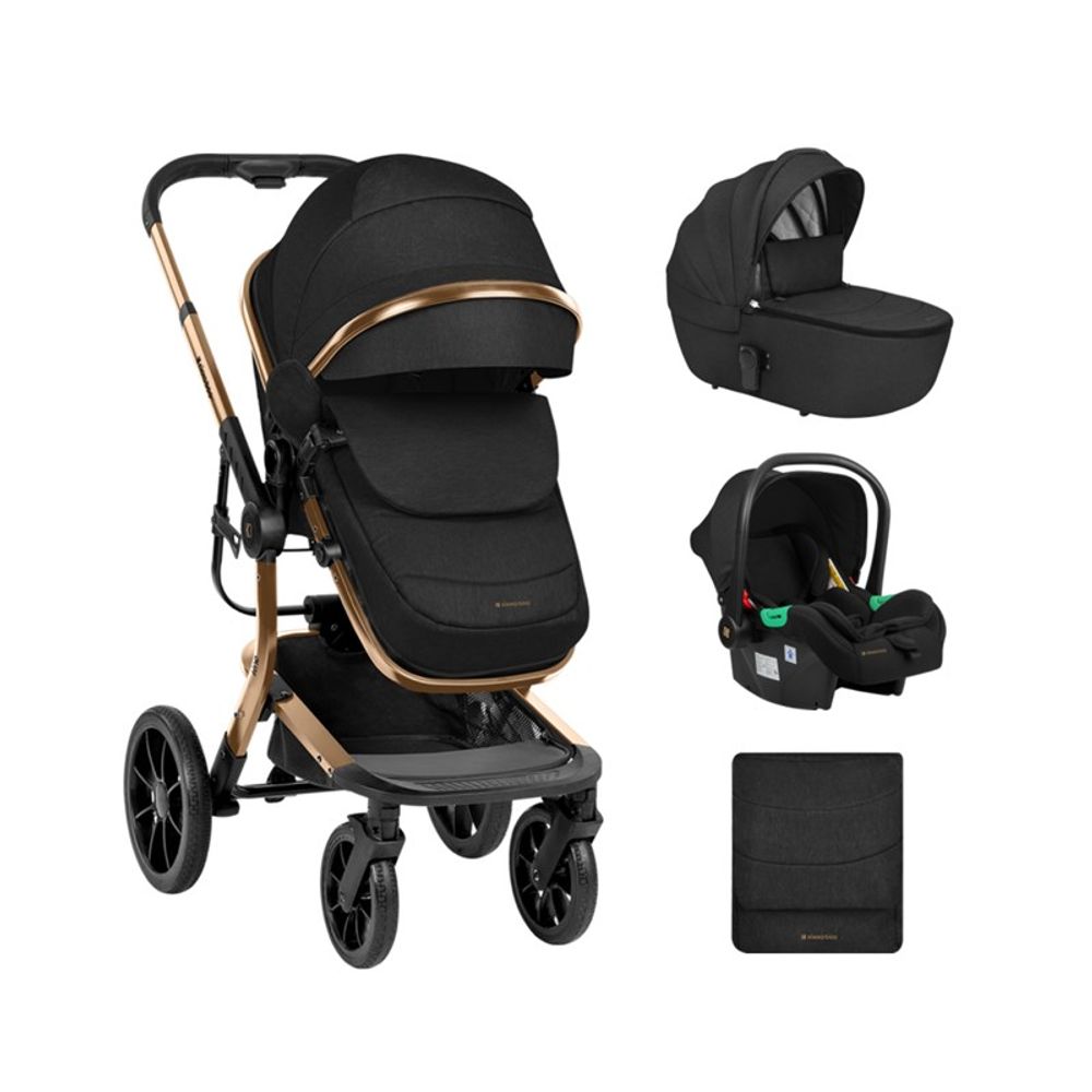 Kikka Boo Kolica za bebe 3U1 Irene, Black slika 1