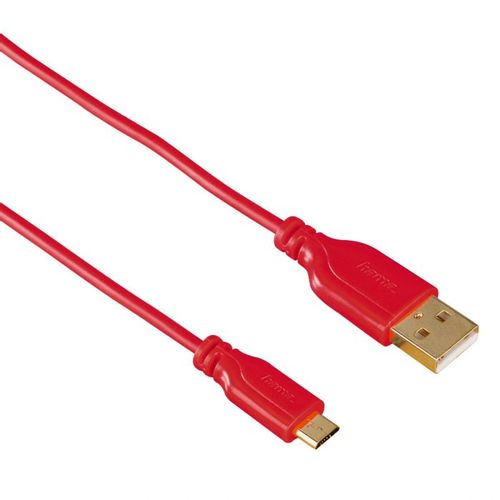 Flexi-Slim Micro USB kabl, pozlata, crveni, 0.75m slika 1