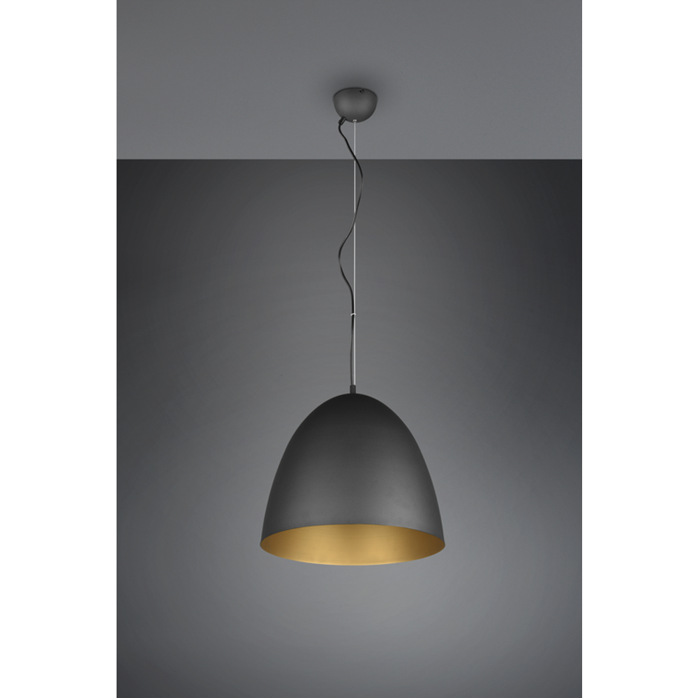 TILDA -VISILICA BLACK-GOLD,1XE27,D40CM slika 4