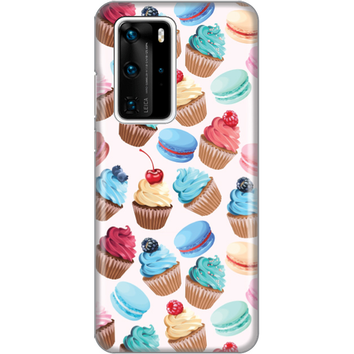 Torbica Silikonska Print za Huawei P40 Pro Fruity Cupcakes slika 1