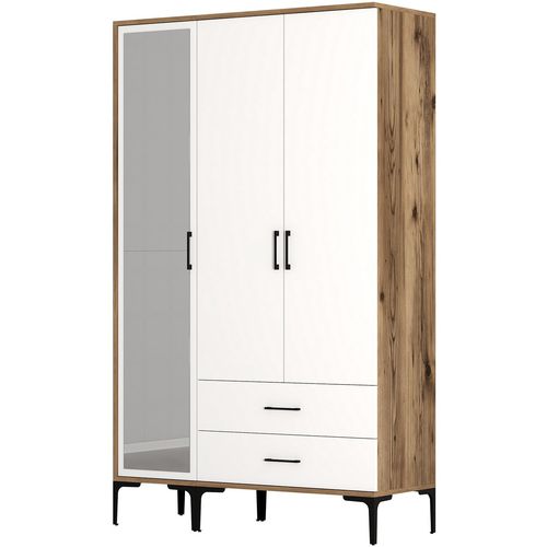 Kumsal RT - Walnut, White Walnut
White Wardrobe slika 7