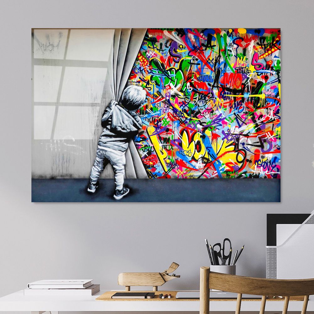 UV-782 Dekorativna Slika na Kaljenom Staklu, 70 x 100 cm, Višebojna slika 1