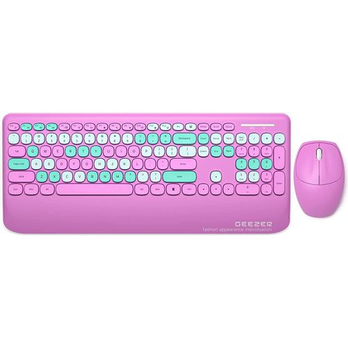 GEEZER WL RETRO set tastatura i miš u PINK boji slika 1