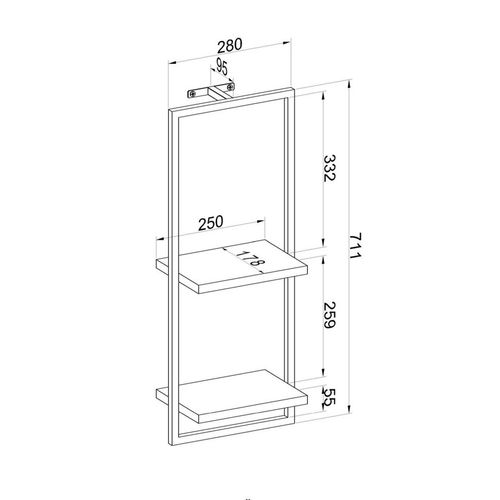 Dikey - Pine Pine
Black Wall Shelf slika 7