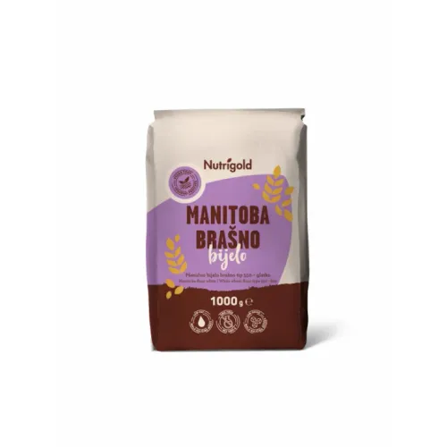 Manitoba - Pšenično brašno Bijelo Tip 550 - 1000g Nutrigold slika 1