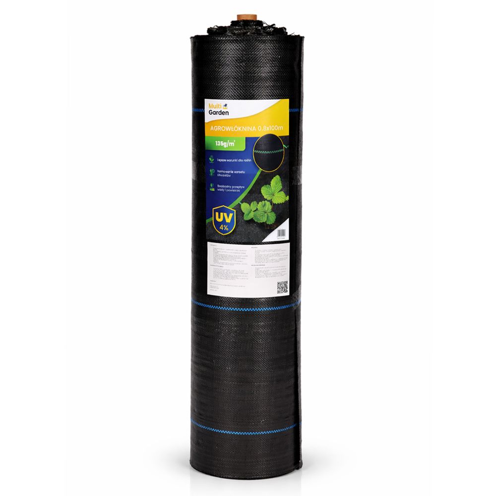 MultiGarden crna UV-otporna agrotekstilna tkanina 135 g/m² protiv korova 0,8 × 100 m, s klinovima slika 4