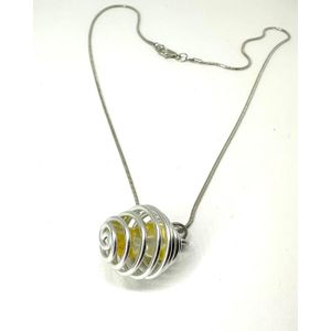Poludrago kamenje Ogrlica In Wire - Citrin