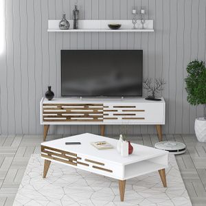 Valensiya 140 - Bijeli Set Namještaja za Dnevnu Sobu