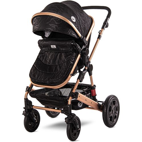 LORELLI LORA LUXE Black Kolica 2u1: Košara + Zimska Navlaka + Putna Torba (0mj+) - (do 15kg/96cm) slika 5