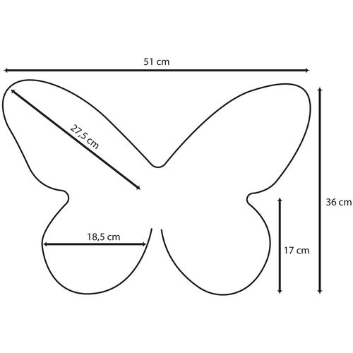 Opviq dekorativna zidna led svjetiljka, Butterfly - Medium - Yellow slika 8