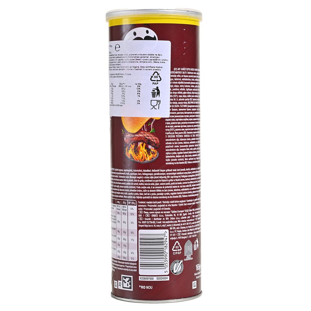 Pringles Flame Grilled Steak čips, 165 g slika 2