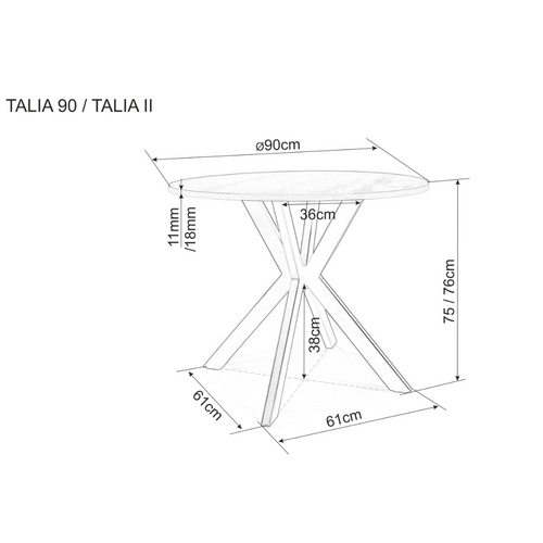 Stol TALIA II - MDF + melamin slika 3