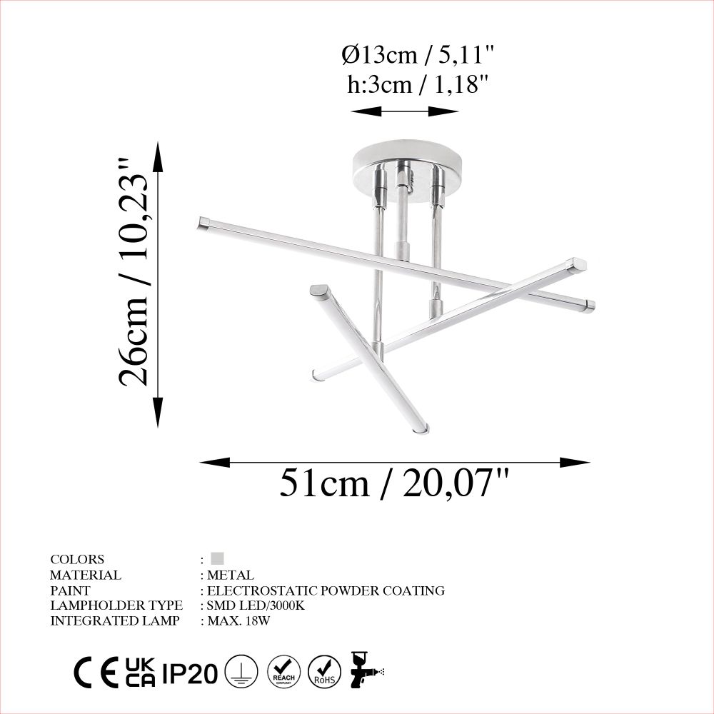 Ledflower-13652 Chrome Luster slika 8