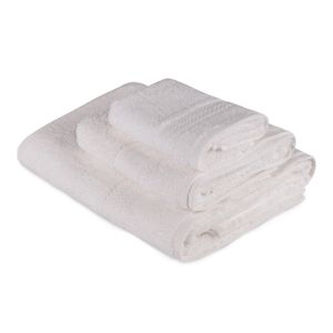 L'essential Maison Rainbow - White White Towel Set (3 Pieces)