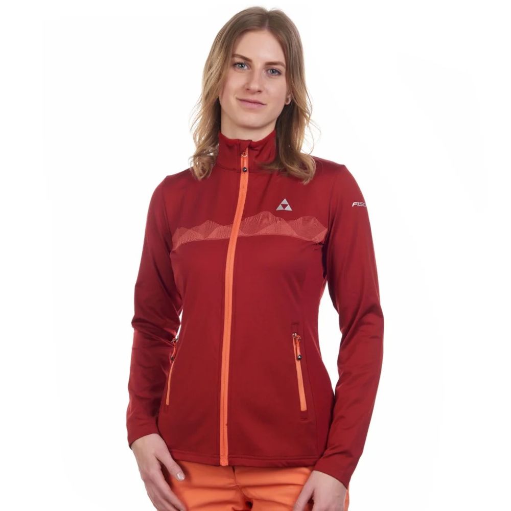 Fischer Ženski duks na kopčanje Elmau II Fleece Red Chili slika 3