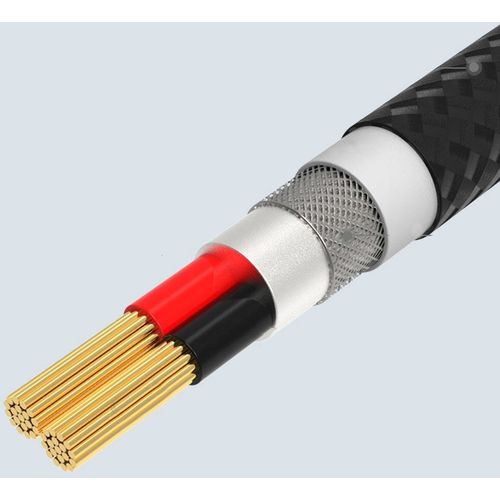 Remax Gition 3u1 pleteni USB-mikro USB / Lightning / USB-C kabel 2,8A 1,15M crni slika 4
