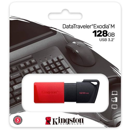 Kingston 128GB USB3.2 Gen1 DataTraveler Exodia M (Black + Red) slika 3