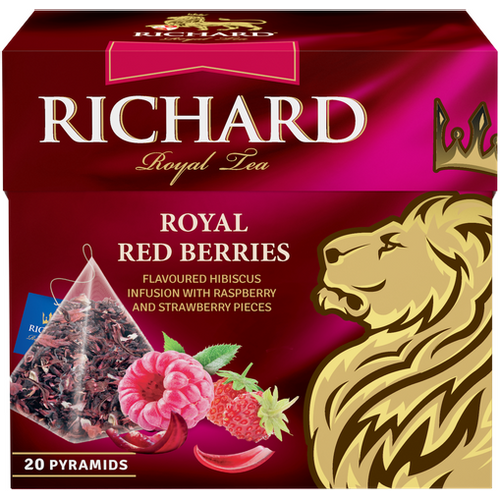 Richard Royal Red Berries, 34g  - Voćni čaj - mešavina hibiskusa, šipurka, komadića jabuke, maline i jagode 1100485 slika 1