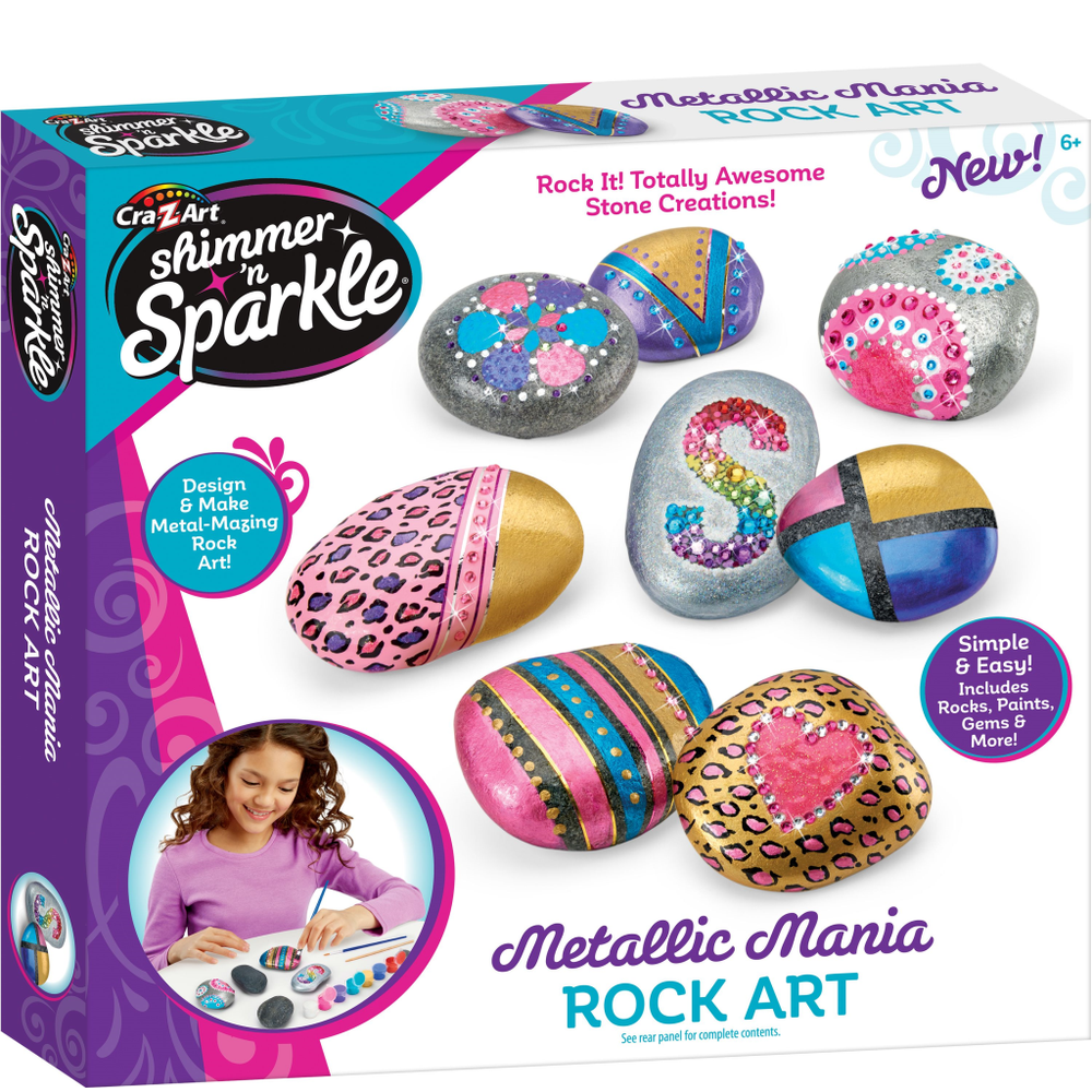Cra-Z-Art Shimmer‘n Sparkle 17696 Metallic Mania Rock Art slika 1
