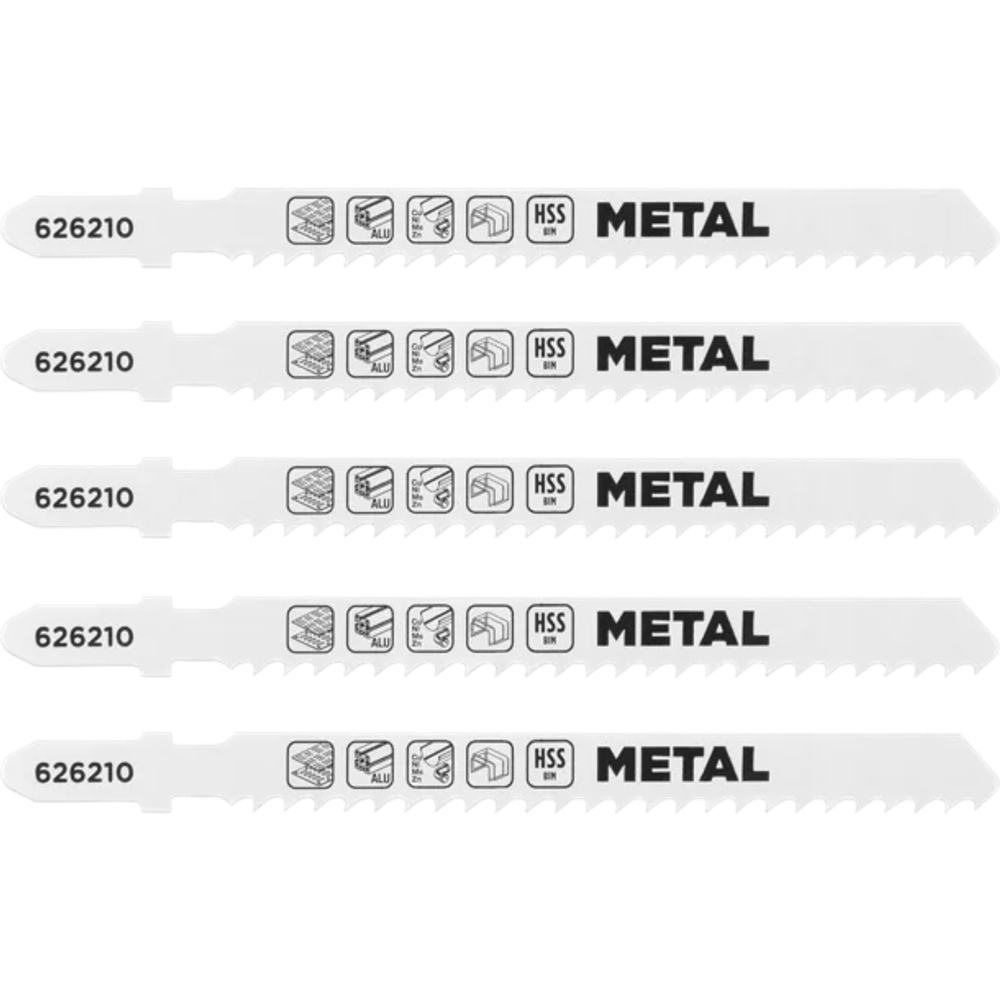 KWB list za ubodnu pilu, l - 76 mm, za metal, grubi, 5 kom slika 1