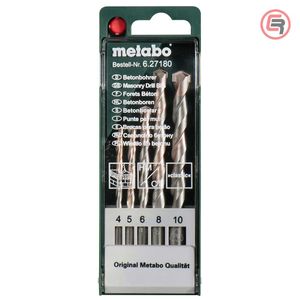 Metabo Garnitura Svrdala Za Beton Classic, 4 - 10 mm / 5 dijelna U PVC Kutiji – 627180000