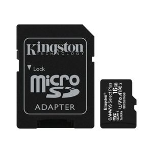 MikroSD mem.kart.16GB Kingston Select Plus klasa10