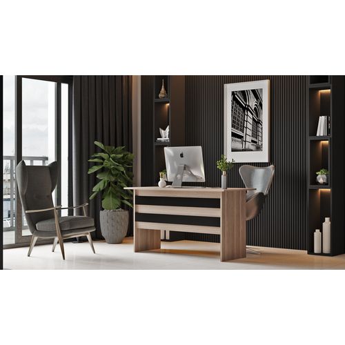 Woody Fashion Radni stol, hrast Crno, Vario A - Oak, Black slika 4