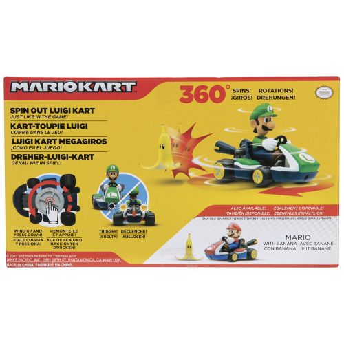 Mario Kart spinout Luigi Kart figure 6cm slika 4