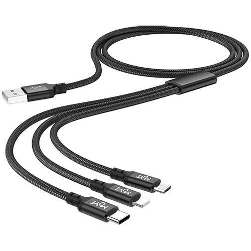 MOYE CONNECT DATA CABLE 3 IN 1 (USB-C/MICRO/LIGHTNING) 1M slika 1