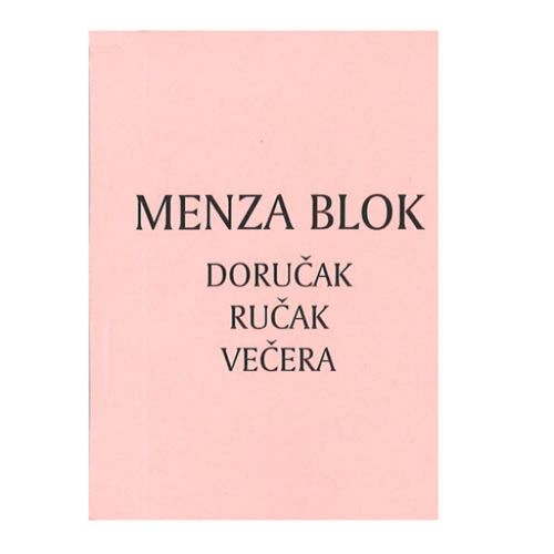 XII-20 MENZA BLOK "DORUČAK, RUČAK I VEČERA"; Blok 31 listić, 7 x 10 cm slika 1