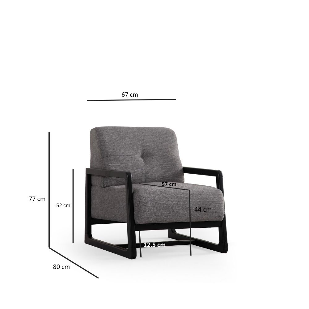 Athena Bergere - Svijetlosiva Wing Chair slika 7