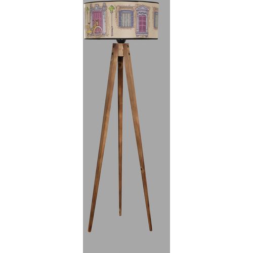 Tripod lambader yanık silindir 01 abajurlu Multicolor Floor Lamp slika 1