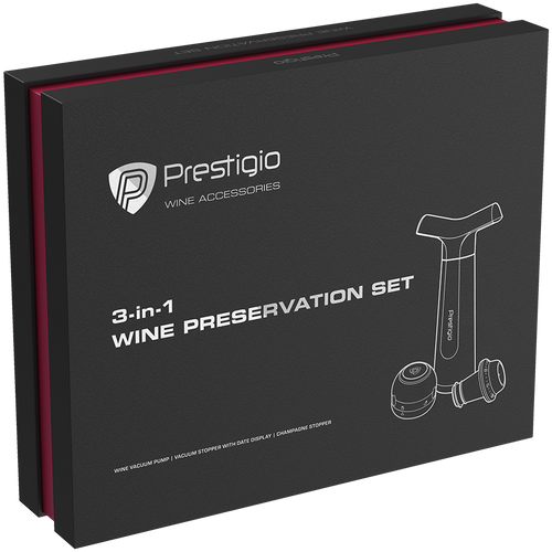 Prestigio Solutions Manual Vacuum Wine Stopper with stoppers and champane stopper slika 16