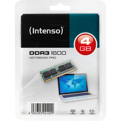 (Intenso) Memorija DDR3 SO-DIMM 4GB@1600MHz, CL11 - DDR3 Notebook 4GB/1600MHz slika 1