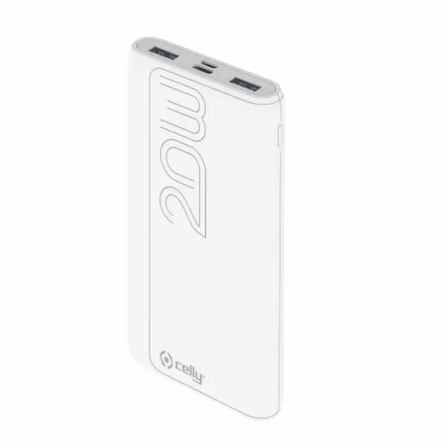 Celly power bank 10000 mAh 20W + kabl Type-A na Type-C bela slika 1