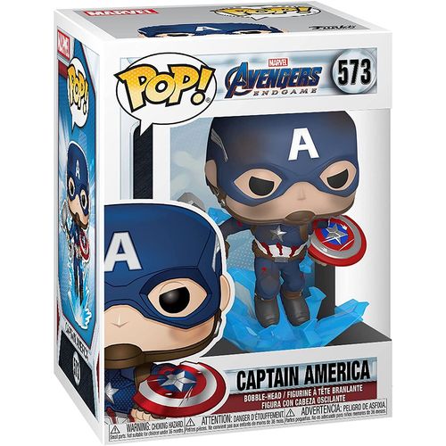 POP figure Marvel Avengers Endgame Captain America with Broken Shield & Mjolnir slika 2